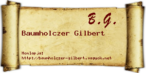Baumholczer Gilbert névjegykártya